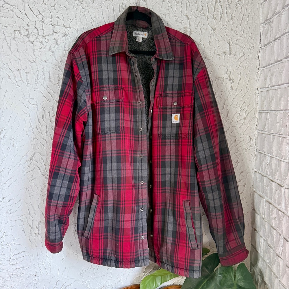 Carhartt Red and Gray Checkered Jacket
